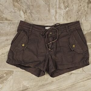 Casual Drawstring Women’s Shorts - Brown